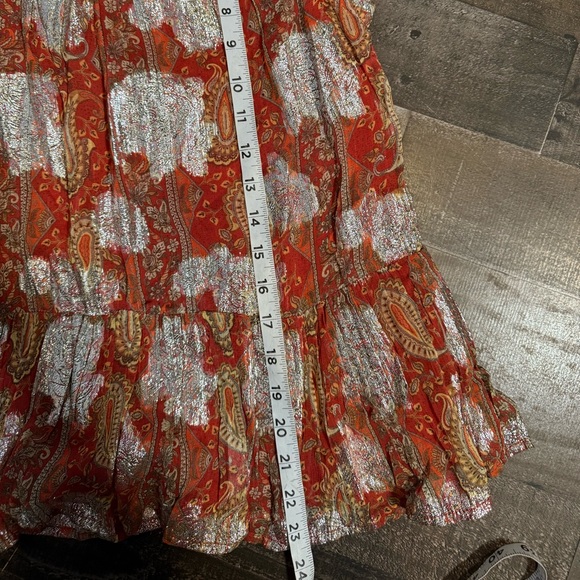 NWT‎ Anthropologie Let Me Be Vanna Shimmer Paisley Top- 2 - Picture 6 of 12